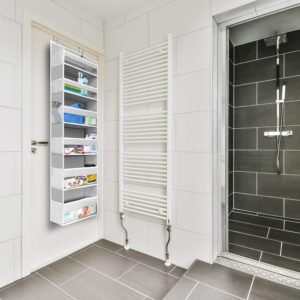 THEORY 1 PC Heavy Duty Over the Door Organizer 55x14x6.7, 6 Large Front & 12 Side Pockets